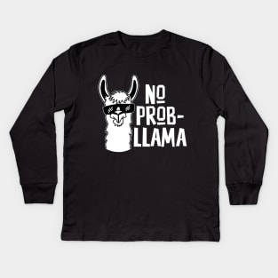 No Prob Llama Kids Long Sleeve T-Shirt